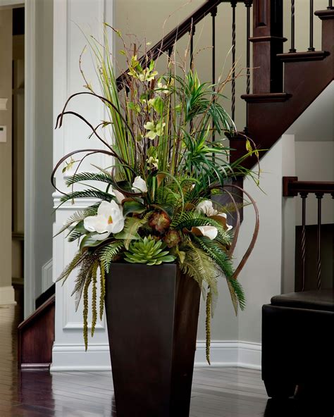 floor vase with fake flowers|contemporary artificial flowers in vase.